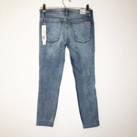 HUDSON Harkin Distressed Skinny Cropped Cuff Jeans - Picture 4 of 10